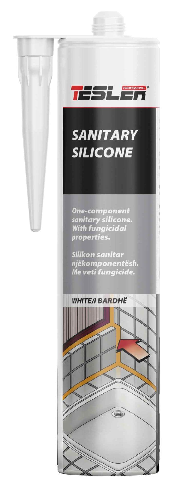 Silikon Sanitar-TESLER-bardhë-280ml